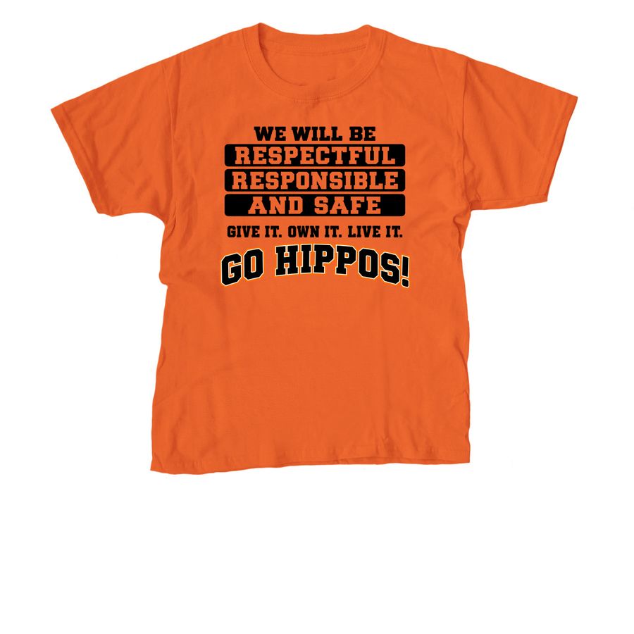 The Hippo Way, a Orange Youth Unisex Tee