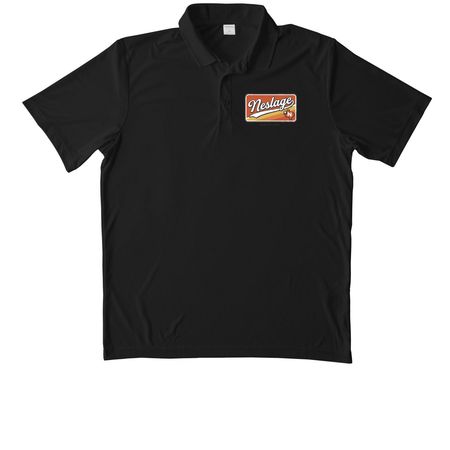 The Pretty Polo, a Black Unisex Performance Polo