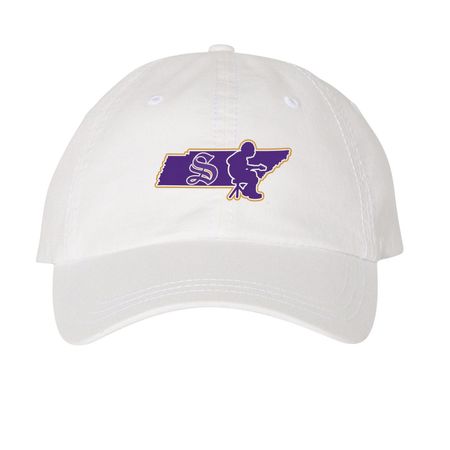Sewanee Mikey Hat, a White Printed Pigment Dye Baseball Cap