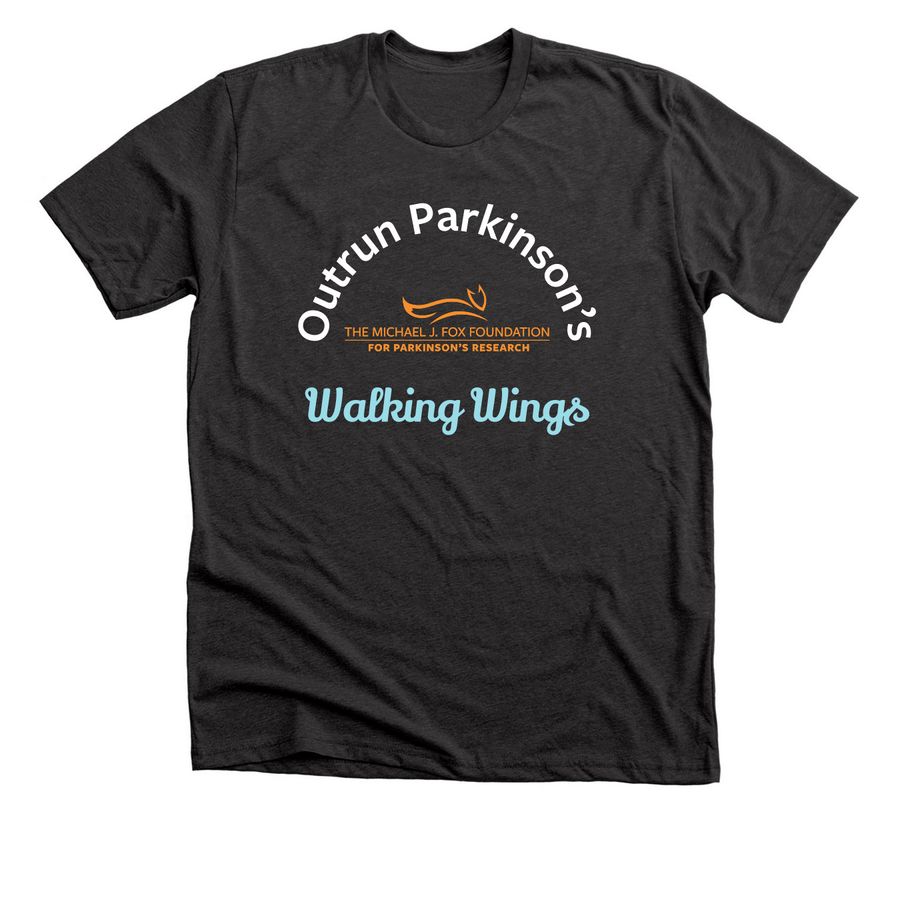 Walking Wings team to fight Parkinson?s!, a Dark Grey Heather Premium Unisex Tee