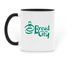 Holiday Helpings Mug, a Black Two-Tone Ceramic Mug (back-view)