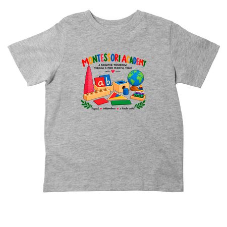 Montessori Academy Tots, a Heather Toddler Tee