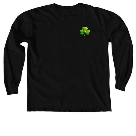 FAIRFAX CLUB ST. PATTYS MERCH, a Black Comfort Colors Long Sleeve Tee