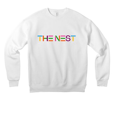 NESPRIT Nest Shirts, a White Premium Drop Shoulder Sweatshirt