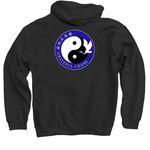 Grateful Crane Apparel, a Black Pullover Hoodie (back-view)