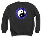 Grateful Crane Apparel, a Black Crewneck Sweatshirt (back-view)