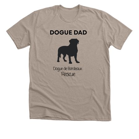 Dogue Dad, a Heather Stone Premium Unisex Tee