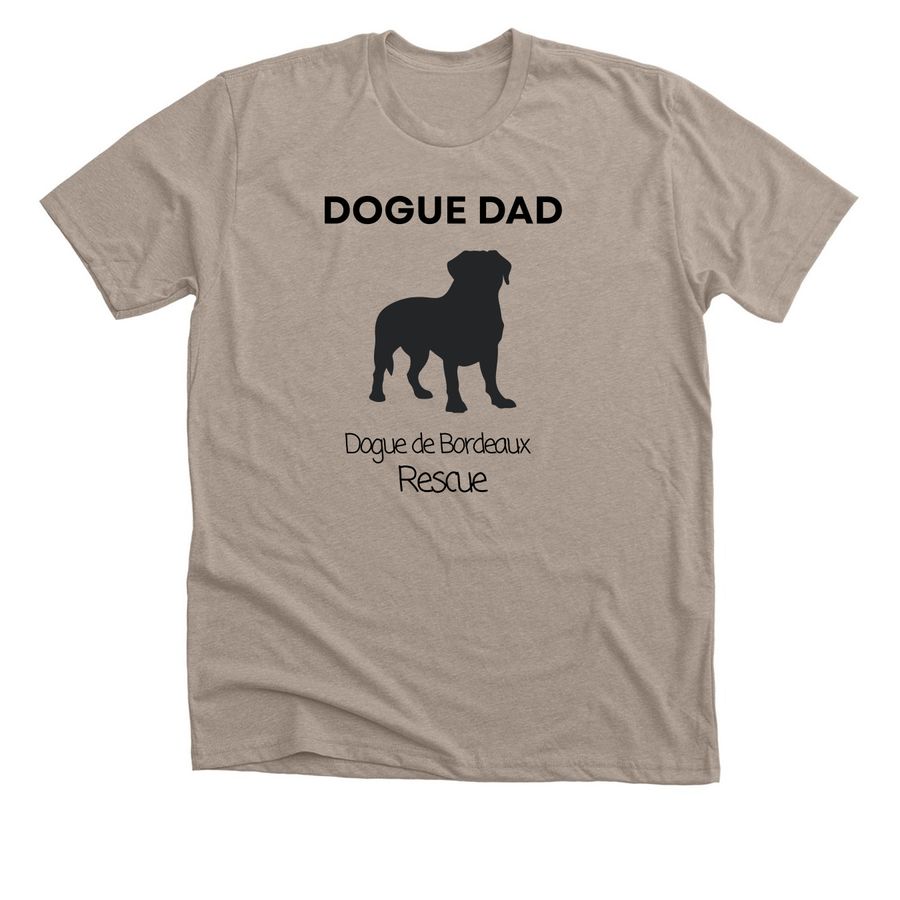 Dogue Dad, a Heather Stone Premium Unisex Tee