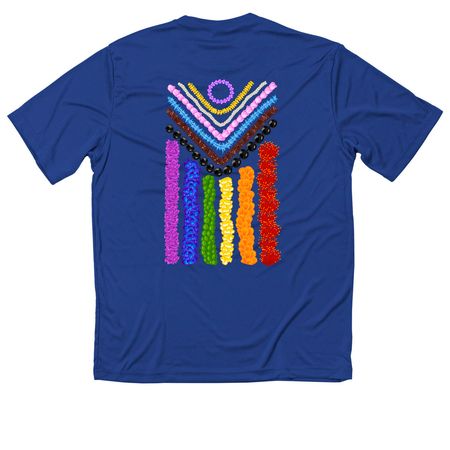 2026 Pride Lei Activewear Shirt, a True Royal Classic Performance Tee (back-view)