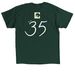 Limited Edition. Year 35&nbsp;, a Forest Green Classic Unisex Tee (back-view)