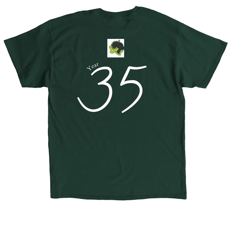 Limited Edition. Year 35&nbsp;, a Forest Green Classic Unisex Tee (back-view)