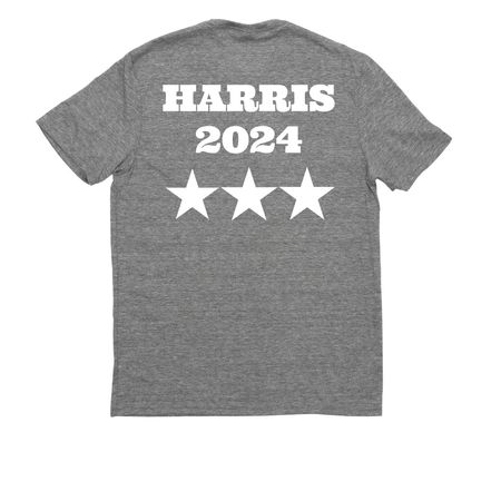 How hard can it be?, a Aluminum Grey Allmade Eco Triblend Unisex Tee (back-view)