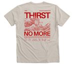 Women's Conference - Thirst No More Tan, a Heather Dust Premium V-Neck Tee (back-view)