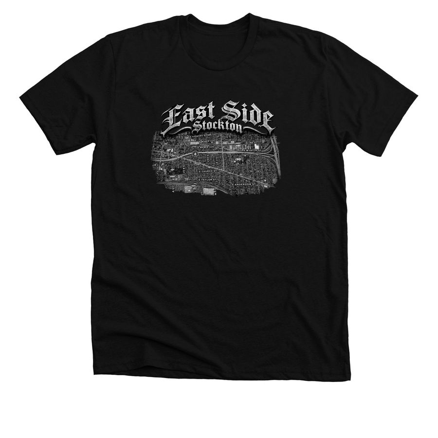 East side stockton, a Solid Black Blend Premium Unisex Tee
