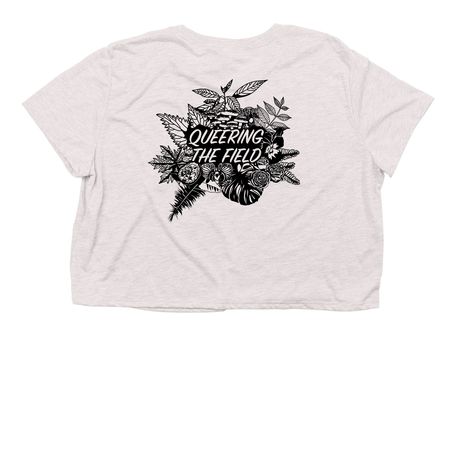 Queering the Field, a Heather Dust Women?s Flowy Cropped Tee