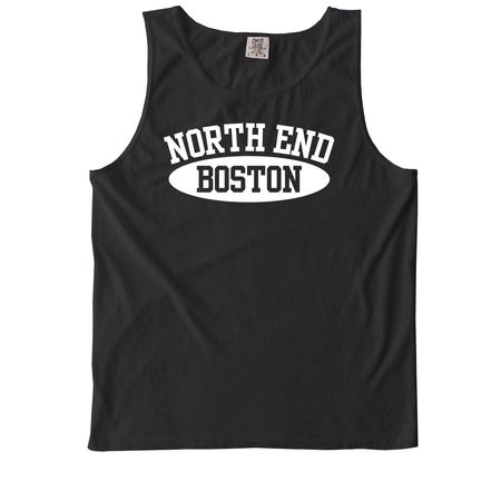 North End Pride, a Black Comfort Colors Tank Top