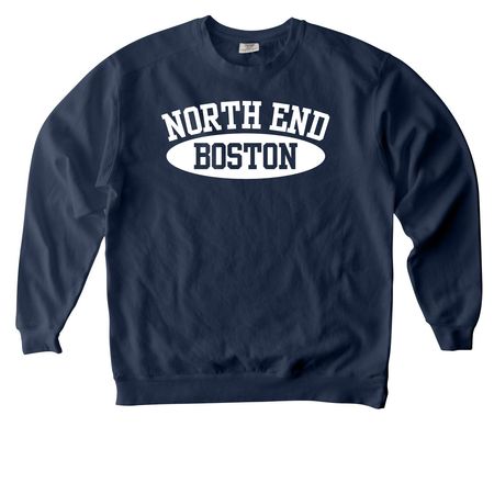North End Pride, a True Navy Comfort Colors Crewneck Sweatshirt