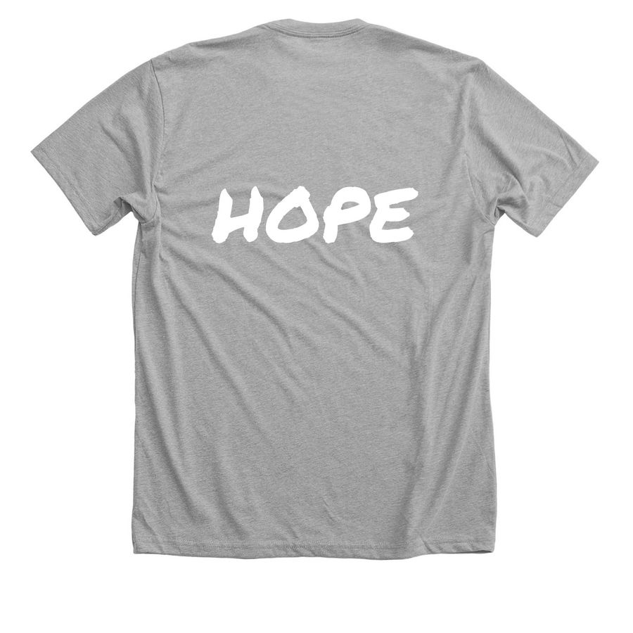 Faith Over Fear Shirts, a Athletic Heather Premium Unisex Tee (back-view)