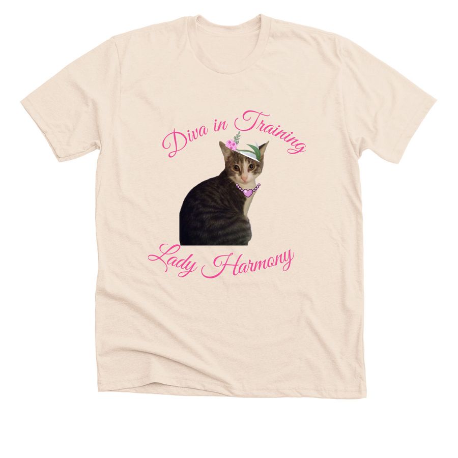 Lady Harmony, a Heather Soft Cream Premium Unisex Tee