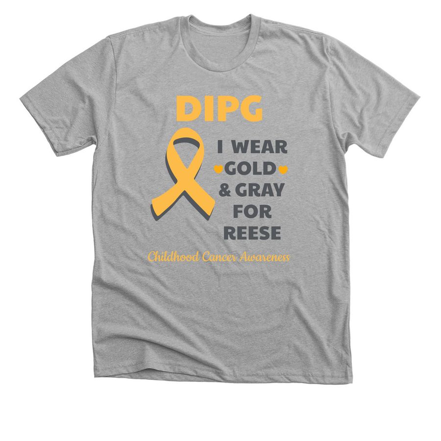 FIGHT DIPG, a Athletic Heather Premium Unisex Tee