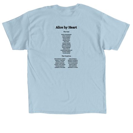 Alice by Heart, a Light Blue Classic Unisex Tee (back-view)