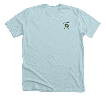 Stay Salty. Love Animals. T Shirts Black Logo&nbsp;, a Heather Ice Blue Premium Unisex Tee