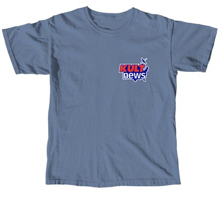 KULT News "Stickered", a Blue Jean Comfort Colors Unisex Tee