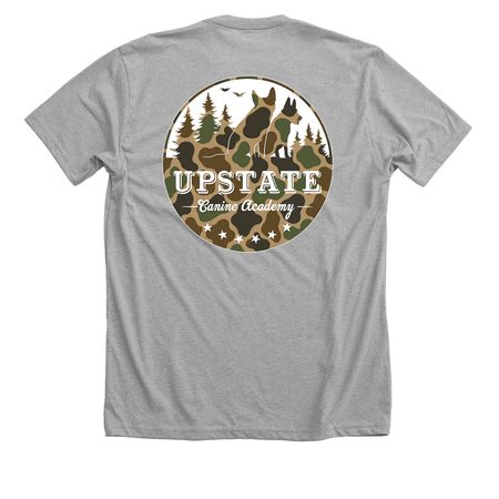 Upstate Canine Academy&nbsp;, a Athletic Heather Premium Unisex Tee (back-view)