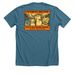 California design on back, a Heather Deep Teal Premium Unisex Tee (back-view)