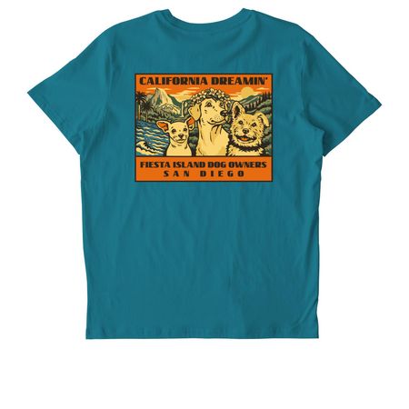 California design on back, a Ocean Depth Stanley/Stella Unisex Crafter Tee