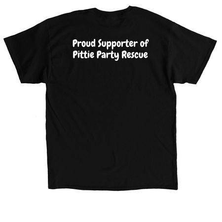 Proud Supporter Tee, a Black Classic Unisex Tee (back-view)