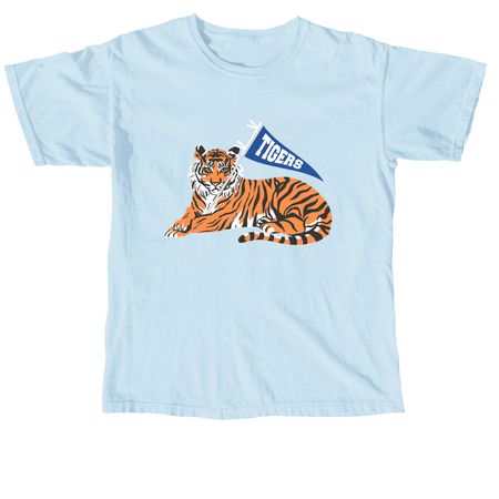 Tiger Pennant Shirts, a Chambray Comfort Colors Unisex Tee