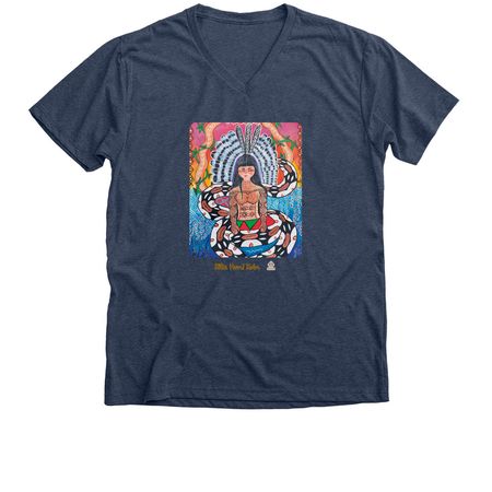 Yub? Nawa Ainbu - The Enchanted Boa Woman, a Heather Navy Premium V-Neck Tee