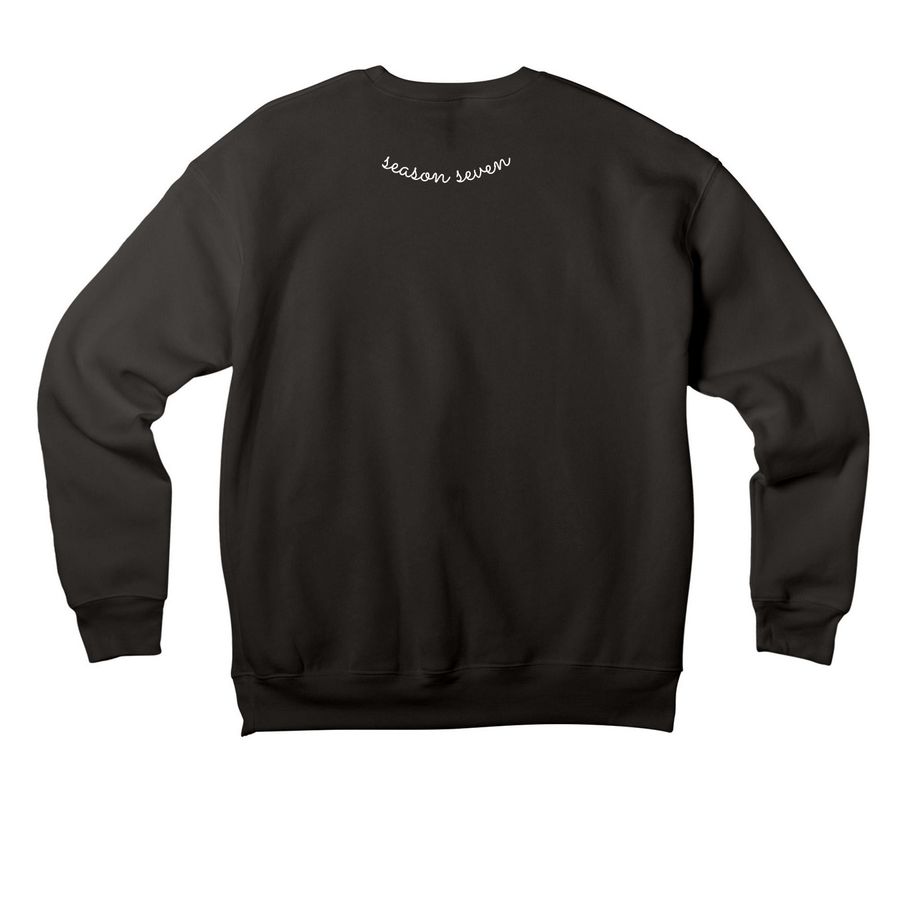 Kollective- SZN 7, a Black Premium Drop Shoulder Sweatshirt (back-view)