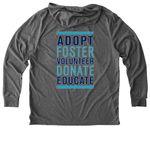 Shark Week with GMSP - 1, a Aluminum Grey Allmade Eco Triblend Hoodie Tee (back-view)