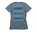 Shark Week with GMSP - 1, a Indigo Women's Slim Fit Tee (back-view)