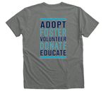 Shark Week with GMSP - 1, a Deep Heather Premium V-Neck Tee (back-view)