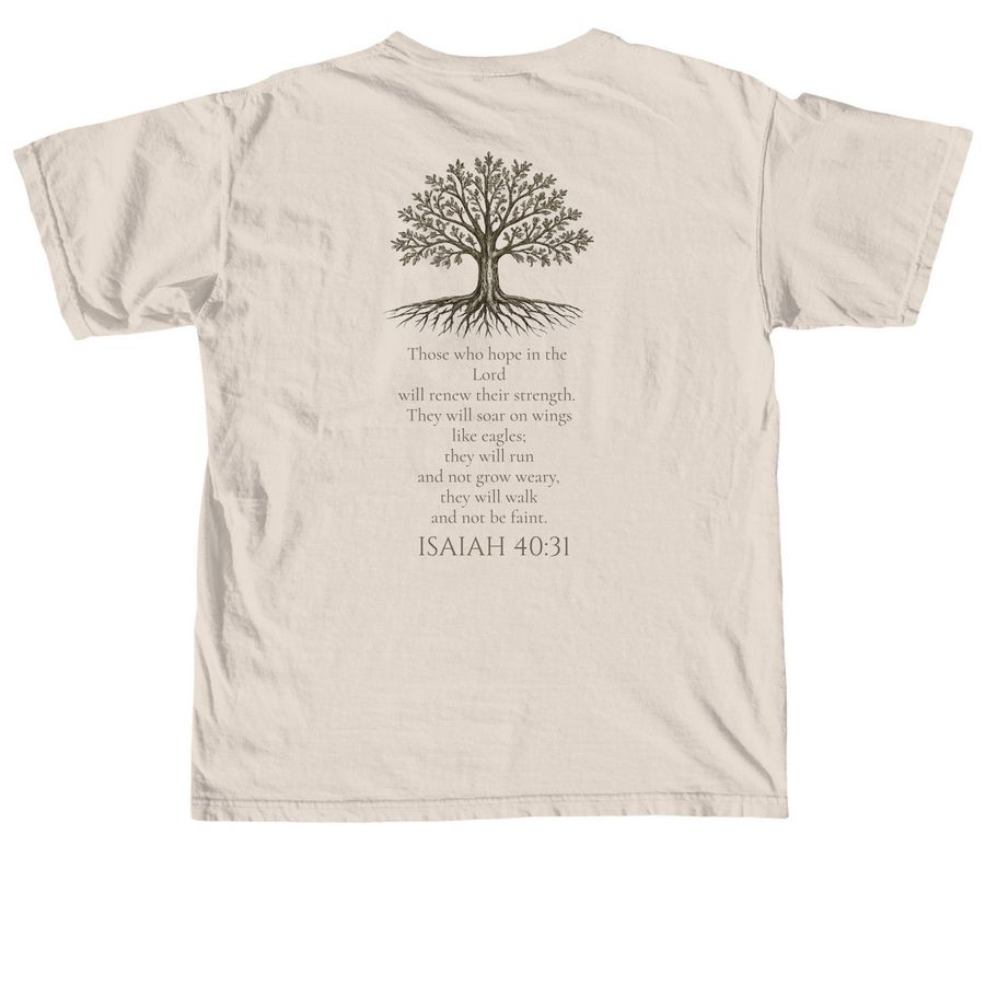 Hope For Ezra, a Ivory Comfort Colors Unisex Tee (back-view)
