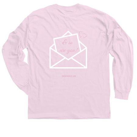 I am Loved by Jesus, a Light Pink Classic Long Sleeve Tee (back-view)