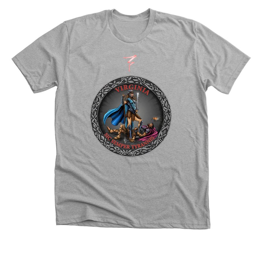 Virginia Seal Revolutionized, a Athletic Heather Premium Unisex Tee