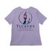 Tucker?s Torch Women?s Apparel, a Dark Lavender Women?s Relaxed Cotton Tee (back-view)