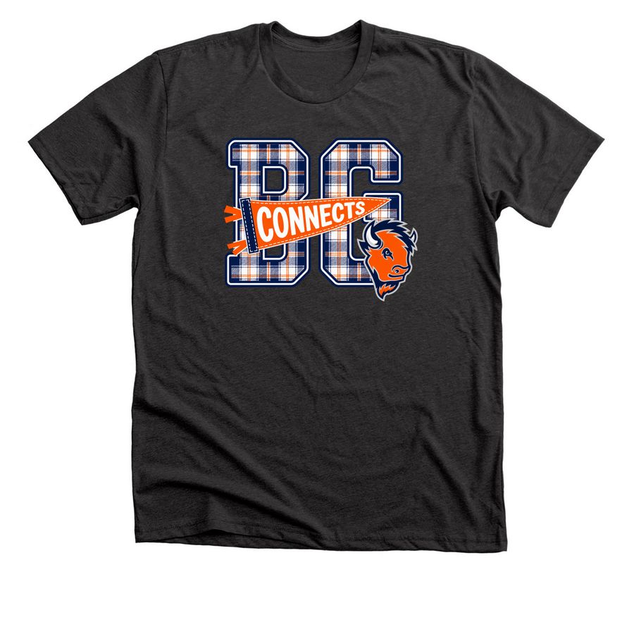 BG Connects&nbsp;, a Dark Grey Heather Premium Unisex Tee