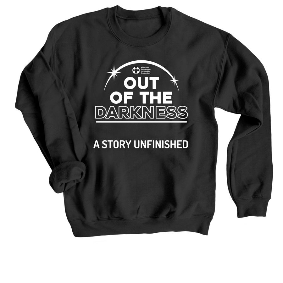 A Story Unfinished, a Black Crewneck Sweatshirt