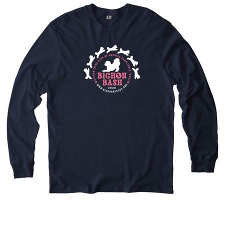 BFCACT Bichon Bash 2026 - pink, a Night Sky Navy Allmade Organic Cotton Long Sleeve Tee