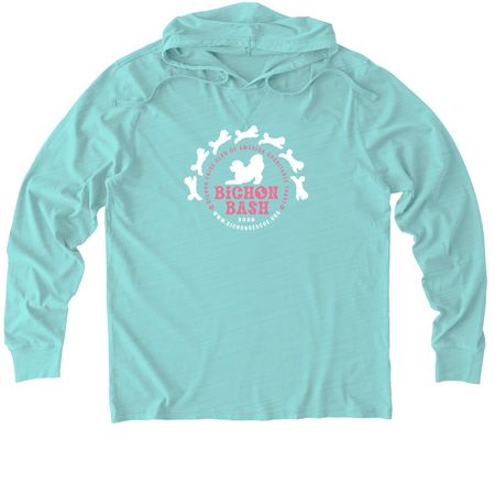 BFCACT Bichon Bash 2026 - pink, a Saltwater Blue Allmade Organic Cotton Mineral Dye Hoodie Tee