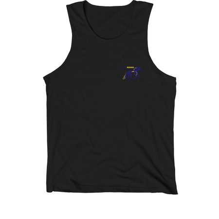 Reed Riding Instruction-Slogan, a Black Premium Cotton Tank
