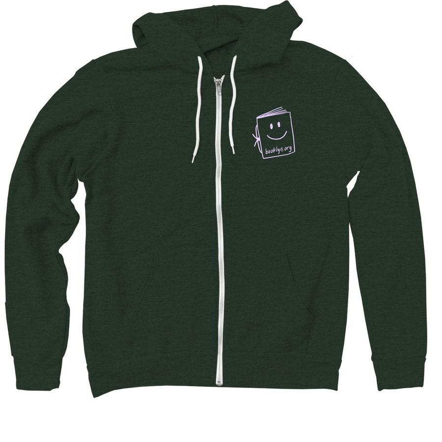 Support Booklyn Inc.&nbsp;, a Heather Forest Zip Up Hoodie