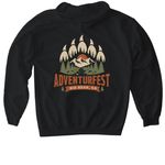 AdventurFest Tshirt, a Black Gildan Softstyle Pullover Hoodie (back-view)