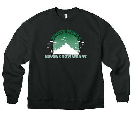 White Wings, a Vintage Black Premium Heavyweight Crewneck Sweatshirt