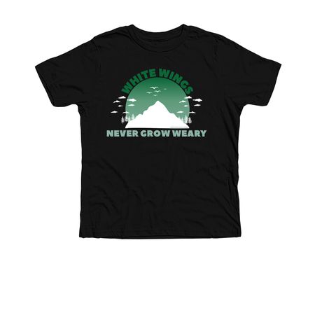 White Wings, a Solid Black Blend Premium Youth Tee